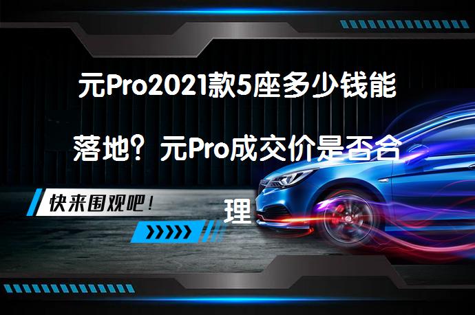 元Pro2021款5座多少钱能落地？元Pro成交价是否合理？_58汽车
