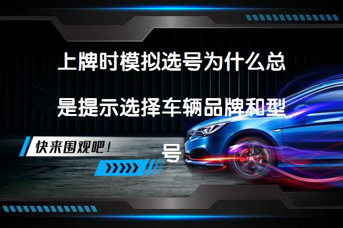 上牌时模拟选号为什么总是提示选择车辆品牌和型号？_58汽车