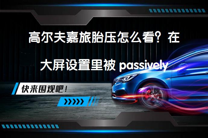 高尔夫嘉旅胎压怎么看？在大屏设置里被 passively检测，看不到每个胎压_58汽车