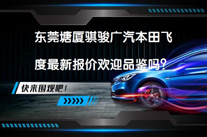 东莞塘厦骐骏广汽本田飞度最新报价欢迎品鉴吗？_58汽车