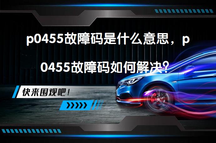 p0455故障码是什么意思，p0455故障码如何解决？_58汽车