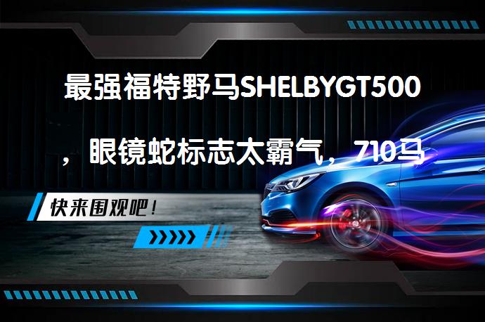 最强福特野马SHELBYGT500，眼镜蛇标志太霸气，710马力的狠角色？_58汽车