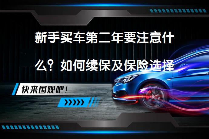 新手买车第二年要注意什么？如何续保及保险选择_58汽车