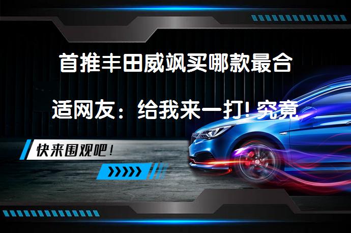 首推丰田威飒买哪款最合适网友：给我来一打! 究竟哪款最值得入手？_58汽车