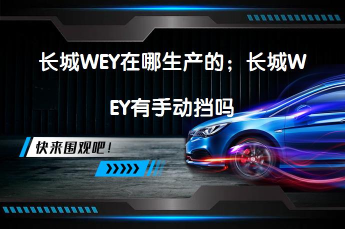 长城WEY在哪生产的；长城WEY有手动挡吗_58汽车