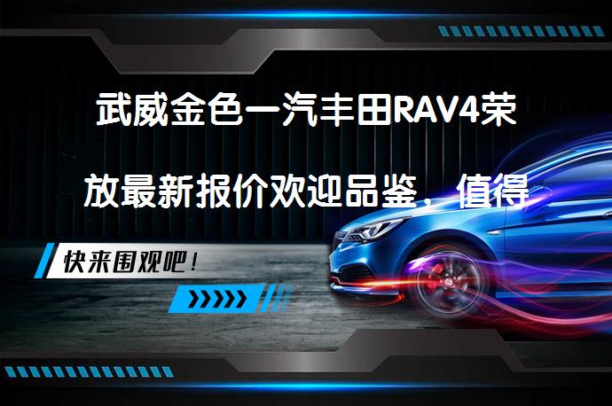 武威金色一汽丰田RAV4荣放最新报价欢迎品鉴，值得入手吗？_58汽车
